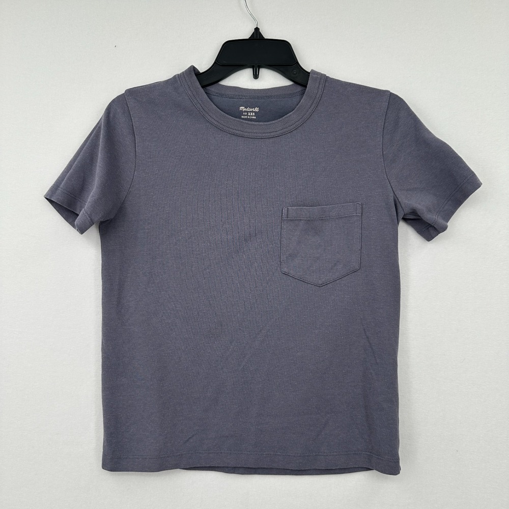 Madewell Pocket T-Shirt Womens XXS Gray Blue Minimalist Capsule Indie Basic